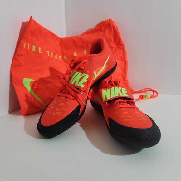 Nike Zoom Rival SD 2 Throwing Shoes Crimson Red Lime FZ9665-600 Mens Size 7.5 US